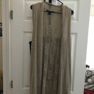 Long tan cardigan